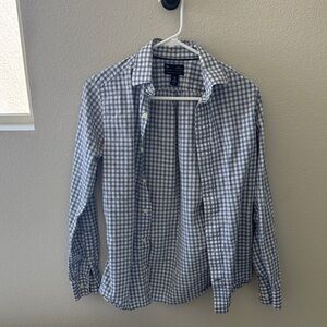 Men's Blue Checkered Gingham Shirt
